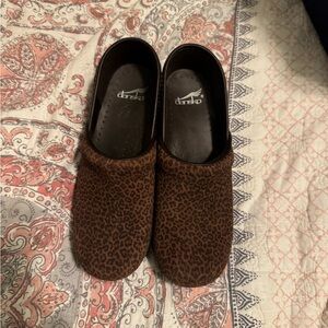 Dansko Leopard Pattern Clogs